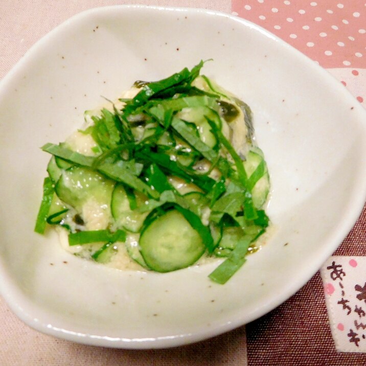 山芋と胡瓜の酢の物